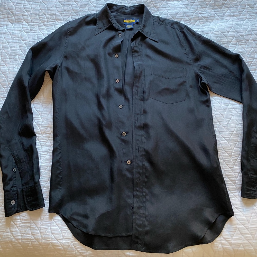 Ralph Lauren Rugby Silk Button Down Shirt